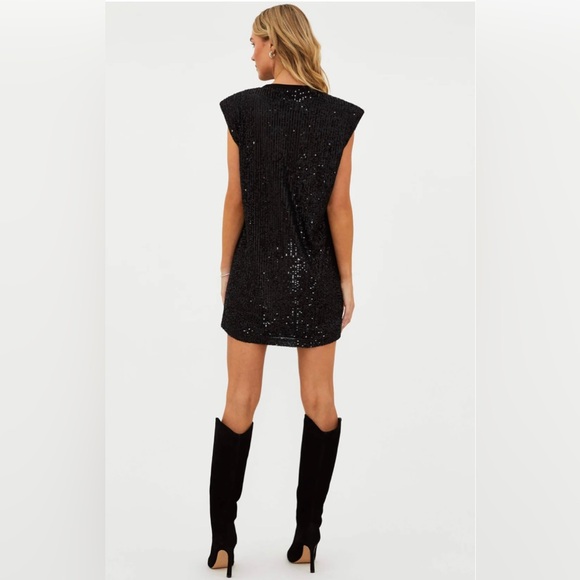 Black sequined Beach Riot dress. - Picture 3 of 4